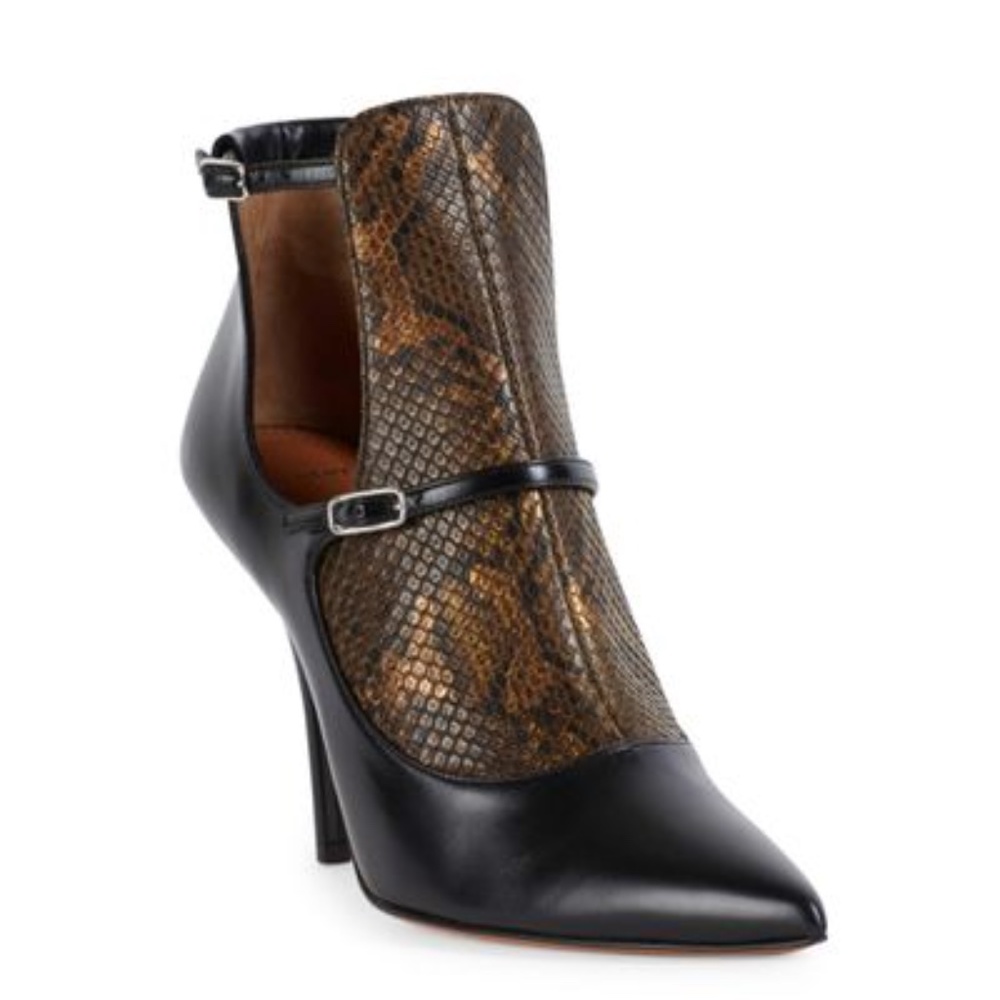 Givenchy Feminine Python & Leather Cutout Booties